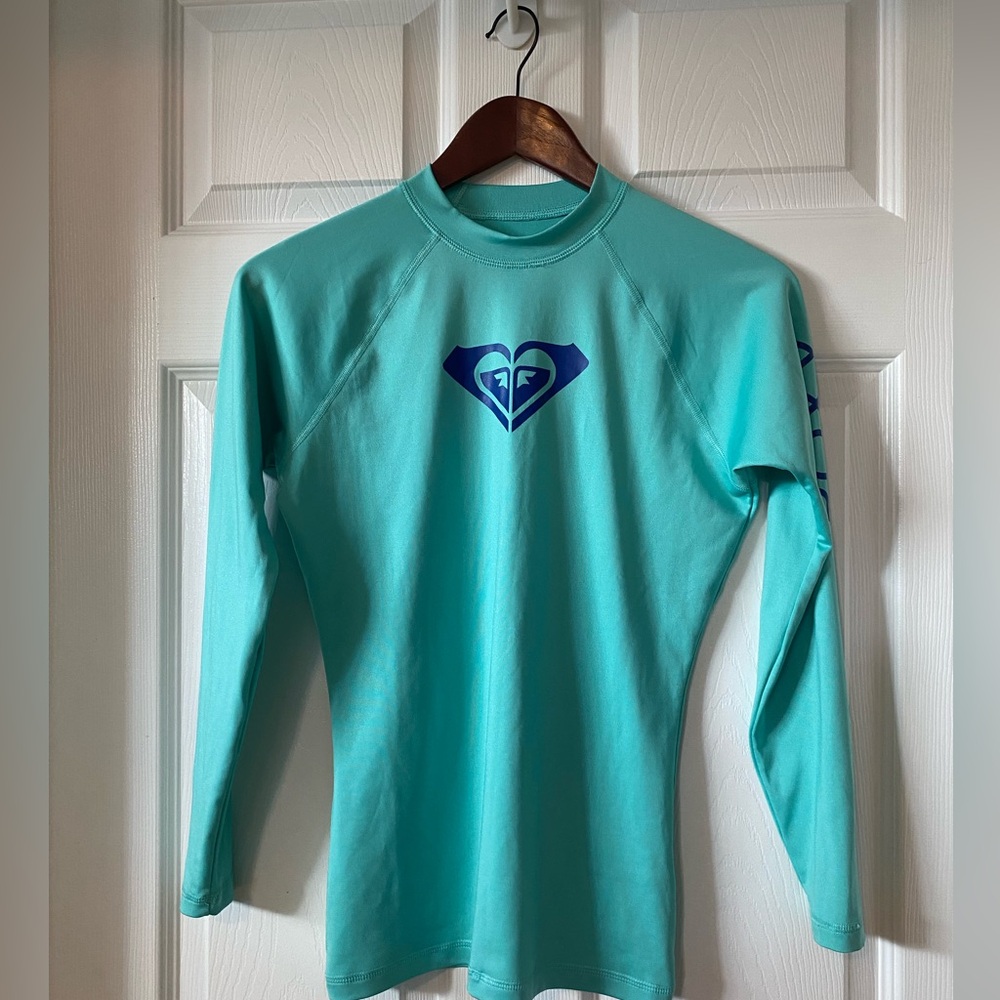 Roxy Turquoise Long Sleeve Swim Top